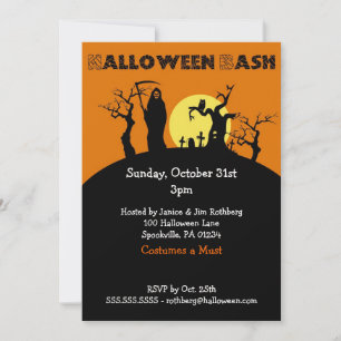Halloween Bash Party-inbjudningar Inbjudningar
