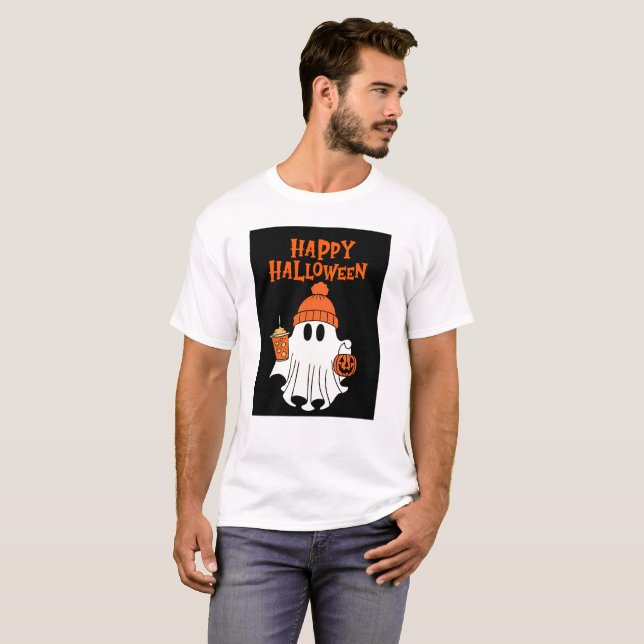 Halloween Basic Dark T-Shirt för man komfortabel (Hel framsida)