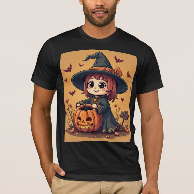 Halloween Basic Mörk T-Shirt (Framsida)