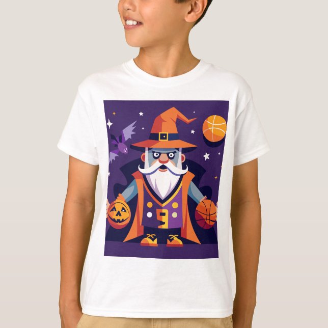 Halloween Basketball-guiden T Shirt (Framsida)