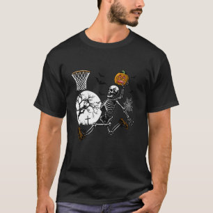 Halloween Basketball Kids Småbarn Skeleton Basketb T Shirt