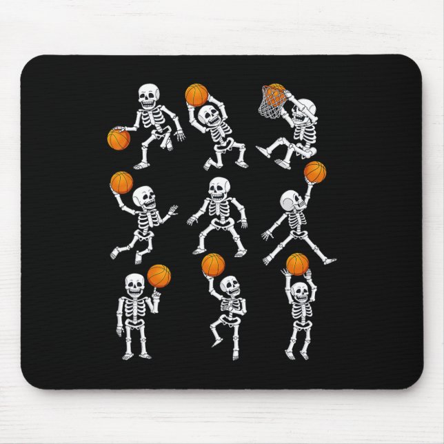 Halloween Basketball Skeletons Dunking Dribble Boy Musmatta (Framsidan)