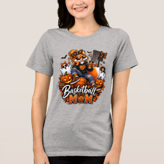 Halloween Basketmamma Räv – Kuslig Hoops Mamma T Shirt