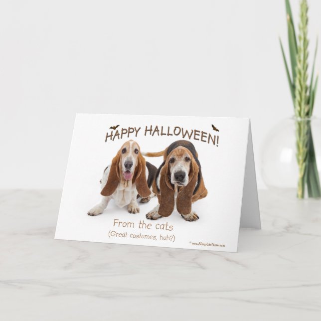 halloween bassetkort kort (Framsida)