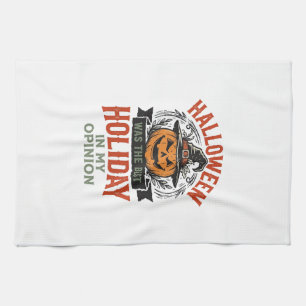 Halloween Bästa Högtid Vintage Pumpa Tröja Desig Kökshandduk
