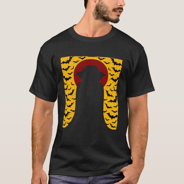 Halloween Bat Dracula Spooky Trick Or Treat T Shirt (Framsida)