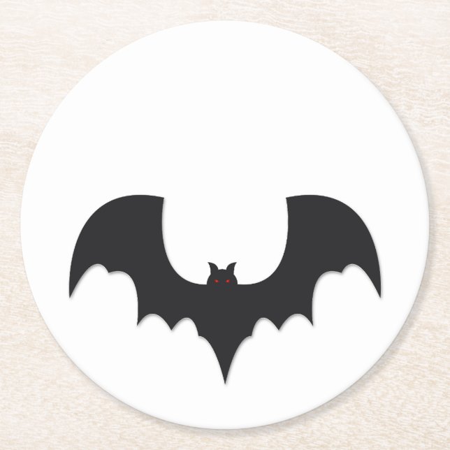 Halloween bat underlägg papper rund (Framsidan)