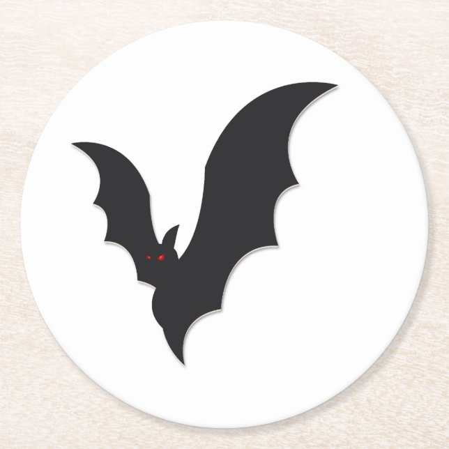 Halloween bat underlägg papper rund (Framsidan)