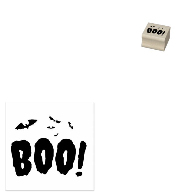 Halloween Batts och Boo Script Stämpel (Stämplad)