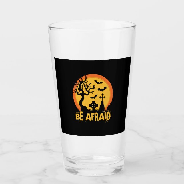 Halloween Be Afraid Halloween Birthday Glaskopp (Framsida)