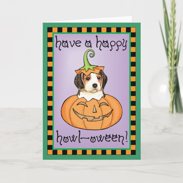 Halloween Beagle Kort (Framsida)