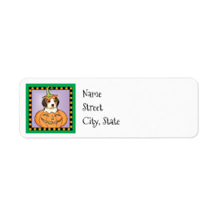 Halloween Beagle Returadress Etikett
