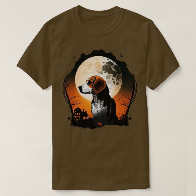 Halloween Beagle T Shirt (Design framsida)