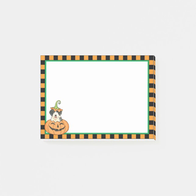 Halloween Beardie Post-it Block (Framsida)