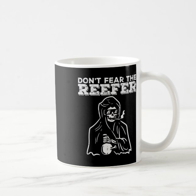 Halloween befruktar inte Reefer Grim Reaper Funny  Kaffemugg (Höger)
