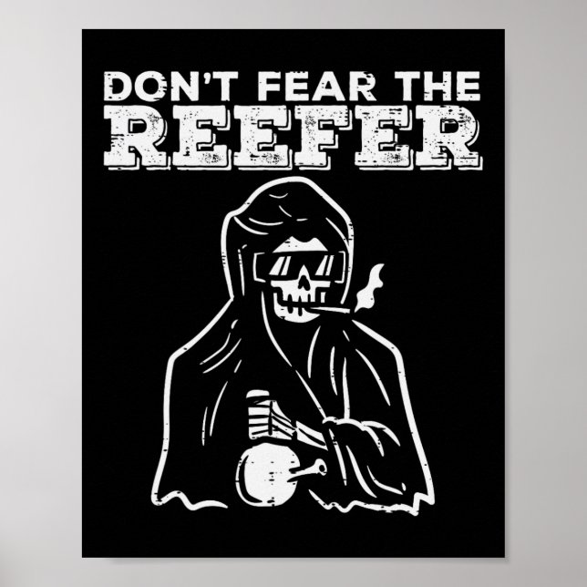Halloween befruktar inte Reefer Grim Reaper Funny  Poster (Framsidan)