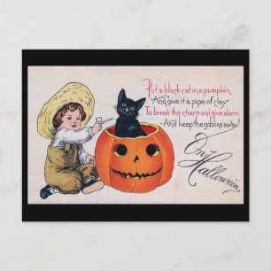 Halloween, Behålla Goblins Away-Vintagen Vykort