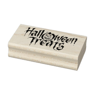 Halloween behandlar silhuette art frimärke stämpel