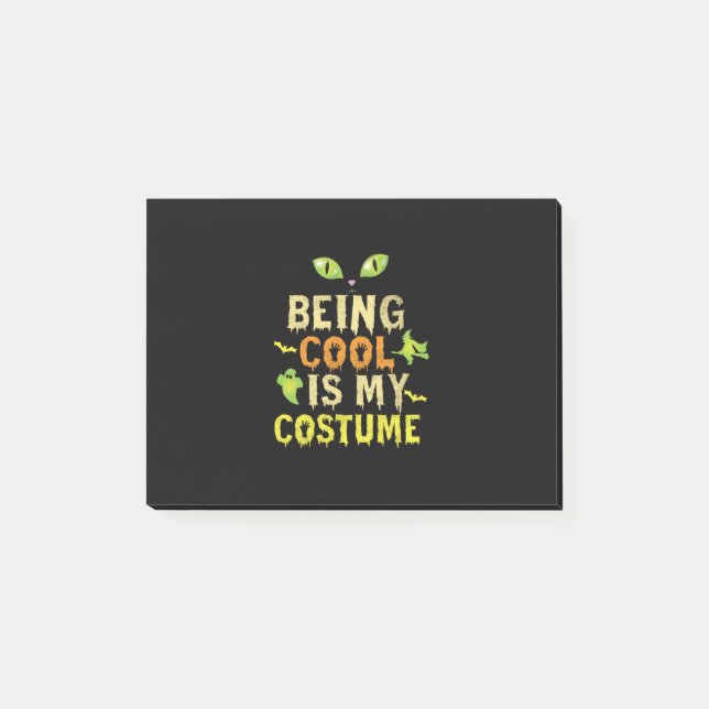 Halloween Being Cool Is My Costume Birthday Post-it Block (Framsida)
