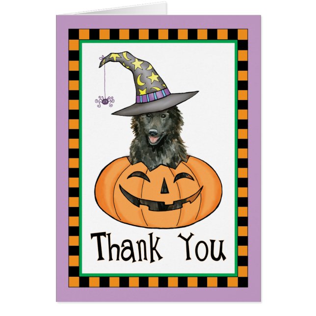 Halloween belgiska Sheepdog OBS Kort (Framsidan)