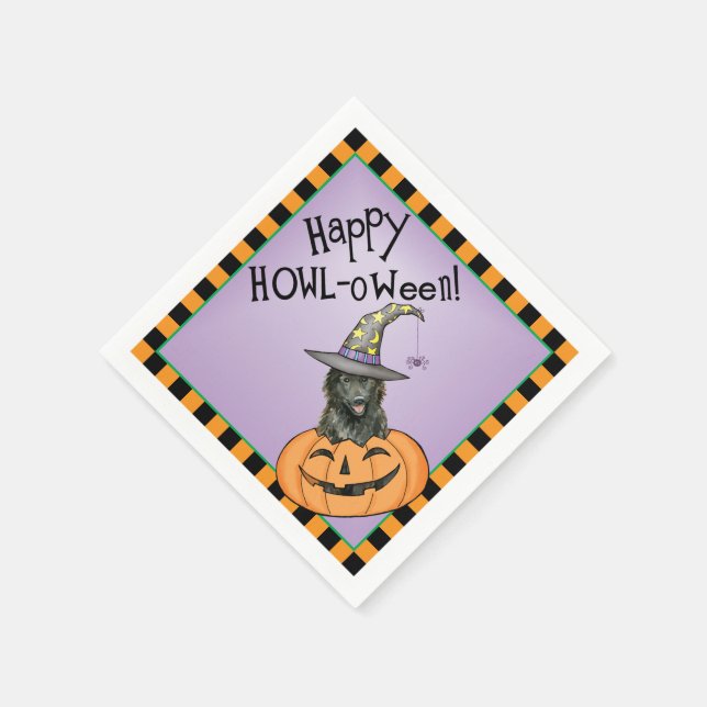 Halloween belgiska Sheepdog Pappersservett (Hörn)