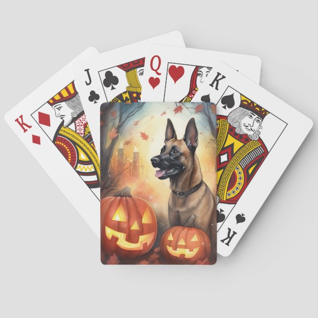 Halloween Belgium Malinoi med påfyllningsskandal Casinokort (Baksidan)