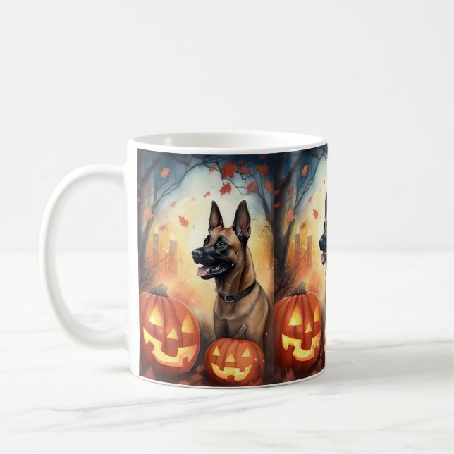 Halloween Belgium Malinoi med påfyllningsskandal Kaffemugg (Vänster)