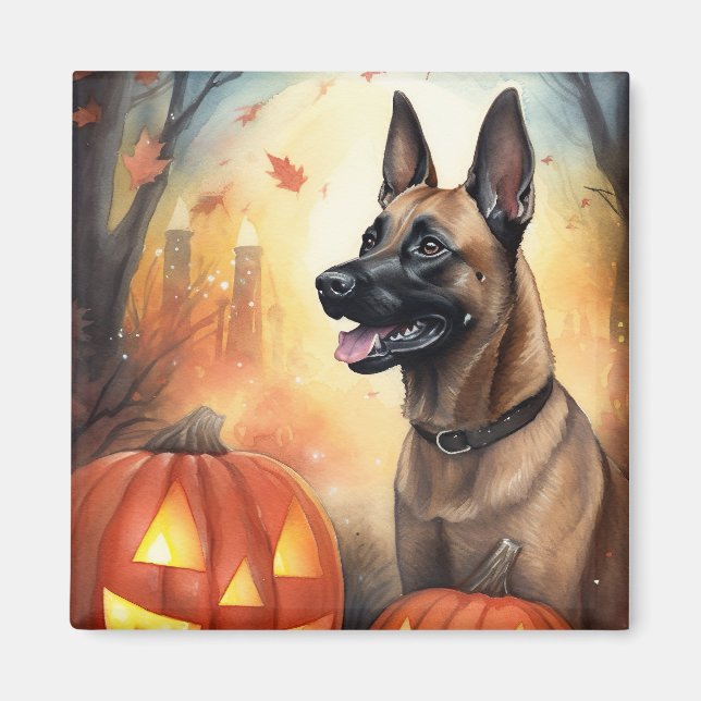 Halloween Belgium Malinoi med påfyllningsskandal Magnet (Framsidan)