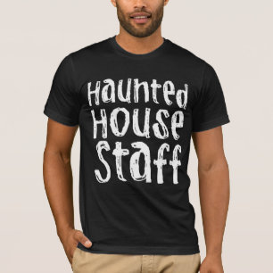 Halloween bemannar dräkten spökade huset tee