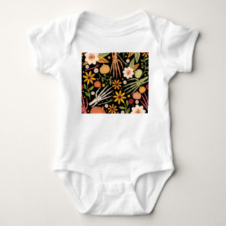 Halloween ben, blommigt sömlös mönster. t shirt