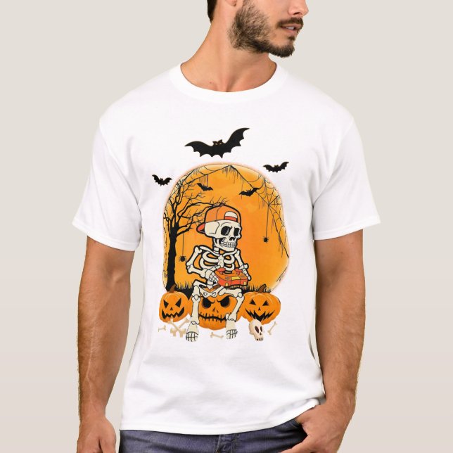 Halloween Benpumpa T Shirt (Framsida)