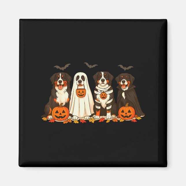 Halloween Berner Sennenhund Ghost Soky Berner  Magnet (Framsidan)