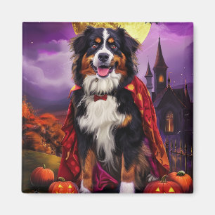 Halloween Berner Sennenhund Pumpa Skräck Magnet