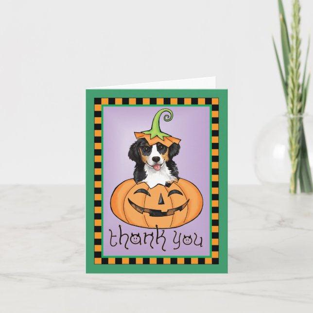 Halloween Berner Tack Kort (Framsida)