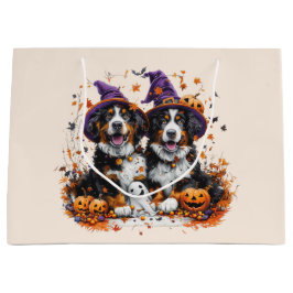 Halloween Bernese Mountain Hundar Witch Ghost