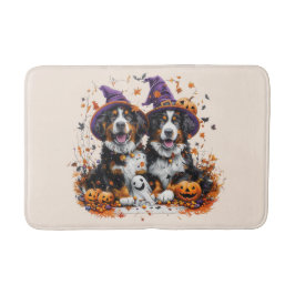 Halloween Bernese Mountain Hundar Witch Ghost Badrumsmatta