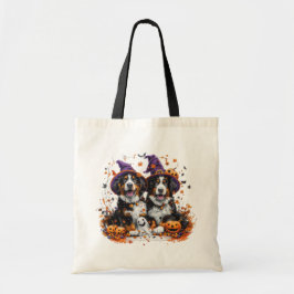 Halloween Bernese Mountain Hundar Witch Ghost Tygkasse