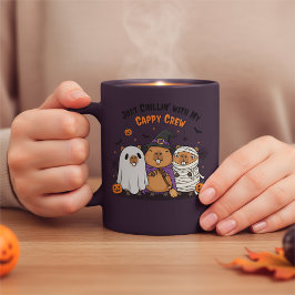 Halloween-besättningsdesign med din Namn Kaffemugg