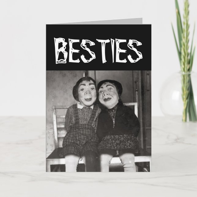 HALLOWEEN BESTIES BEST FRIEND FUNNY GREETY CARD KORT (Framsida)