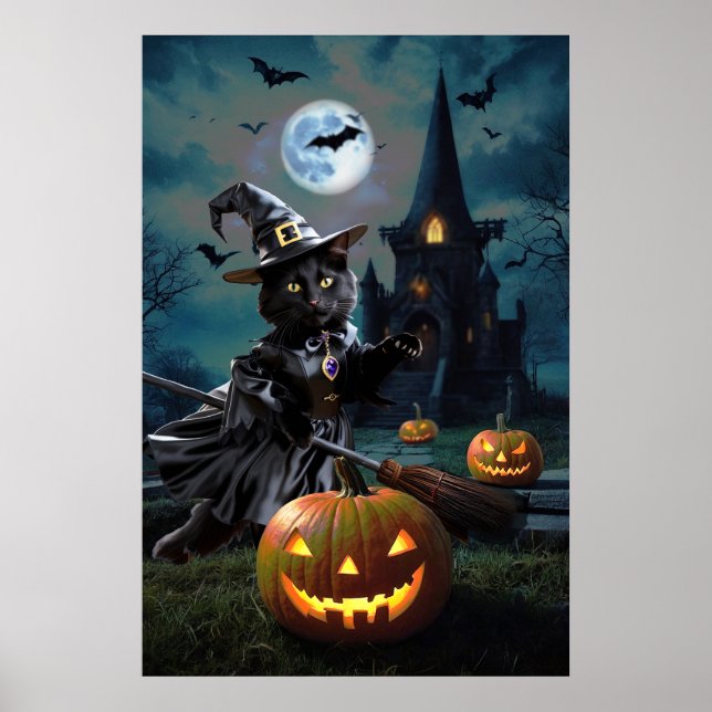 Halloween Bewitched Cat Poster (Framsidan)