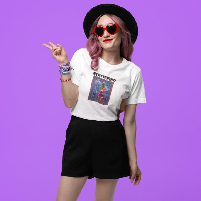 Halloween Bewitching och Fladdermus Girls T Shirt (Skapare uppladdad)