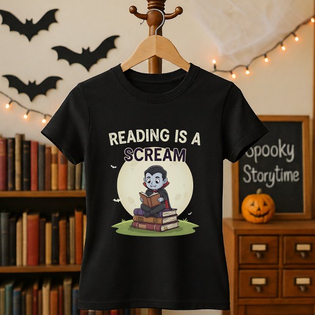 Halloween-bibliotekarläsning är en kräm t shirt (Skapare uppladdad)