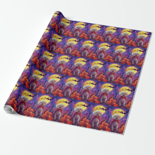 Halloween Bichon Frise Hund Pumpkins Scary Presentpapper