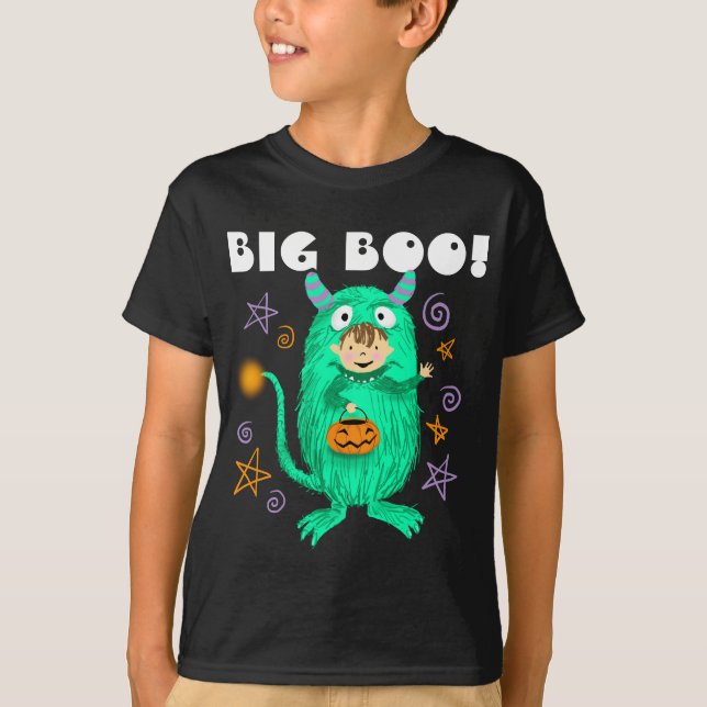 Halloween Big Boo-roligt söt karaktär T Shirt (Framsida)