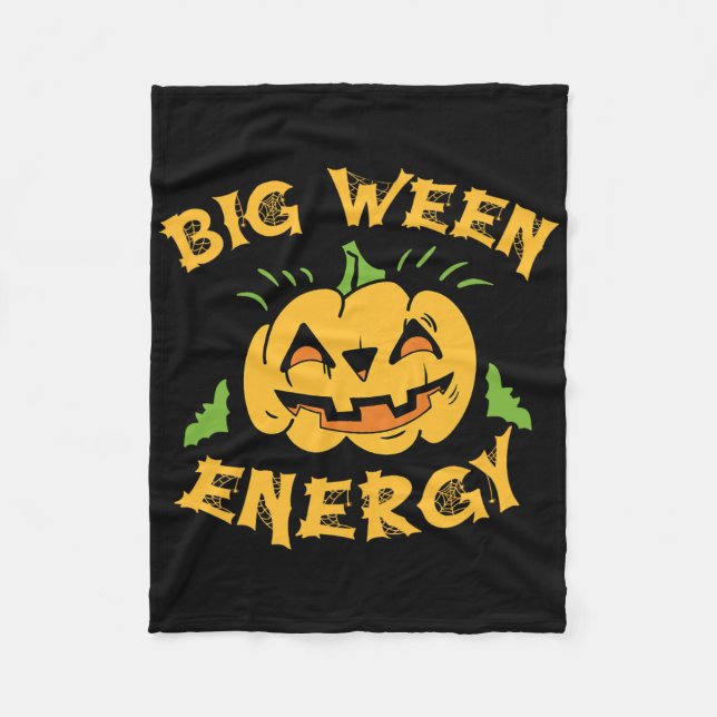 Halloween Big Ween Costume Pumpkin Älskare oktober Fleecefilt (Framsidan)