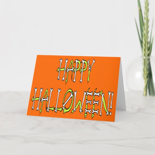Halloween-bilder och bentext kort (Framsida)