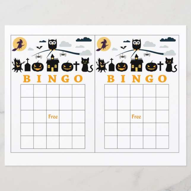 Halloween-bingokort (Framsida)