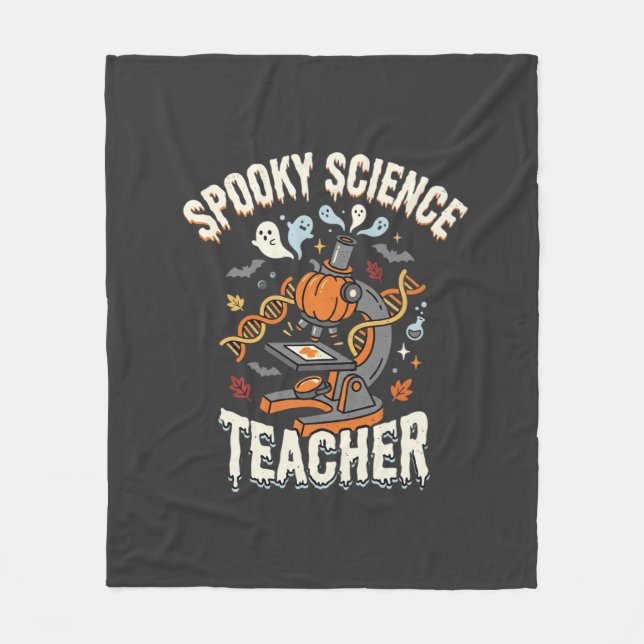 Halloween Biologilärare Skum Science Fleecefilt (Framsidan)