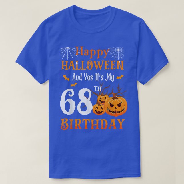 Halloween Birthday 68-årig 68:e Pappa Nana Pump T Shirt (Design framsida)