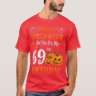 Halloween Birthday 69-årig 69th Pappa Nana Pump T Shirt